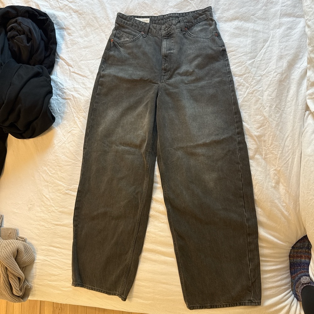 Zara High Rise Jeans - Dark Gray